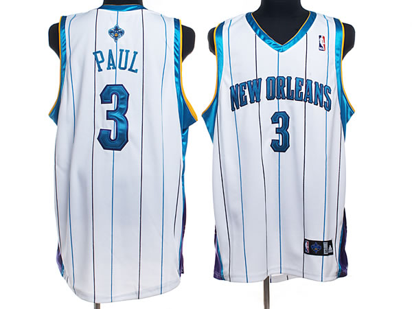 NBA New Orleans Hornets 3 Chris Paul Home White Jersey
